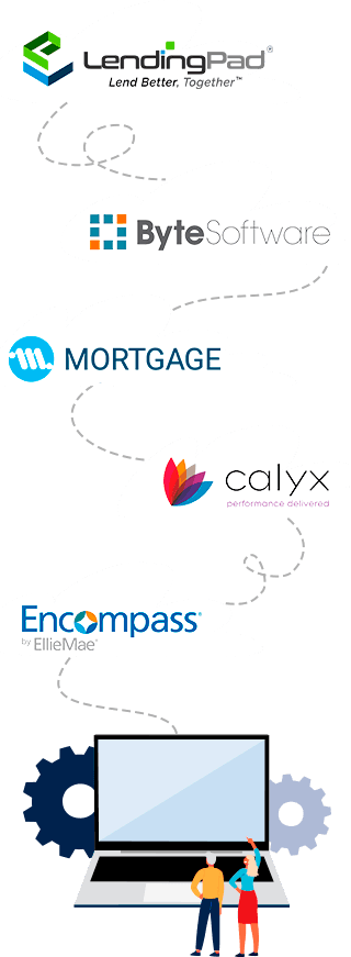 BNTouch connected to LendingPad, Byte Software, MeridianLink, Calyx and Encompass