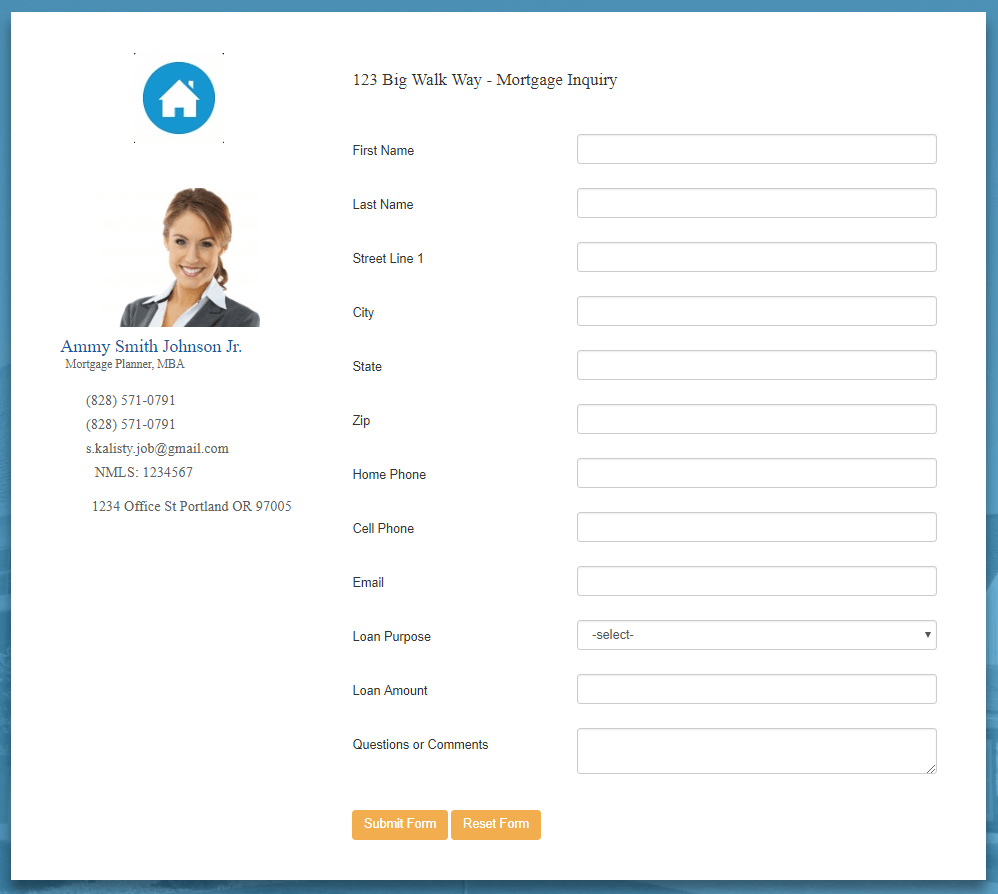 Open House Lead Form