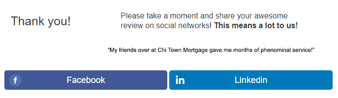 Mortgage survey posting to facebook linkedin