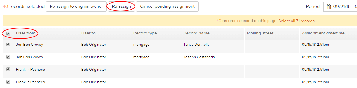 Bulk Mortgage Lead Assignments