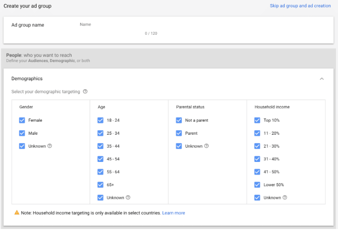 Youtube ad demographics