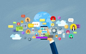 Live chat illustration with a mortgage crm