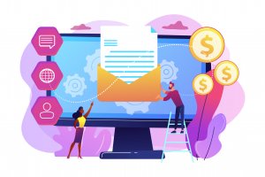 Mortgage CRM for lenders with business man and women using software