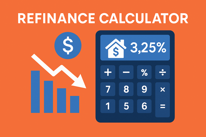 Refinance Calculator with Financial Icons