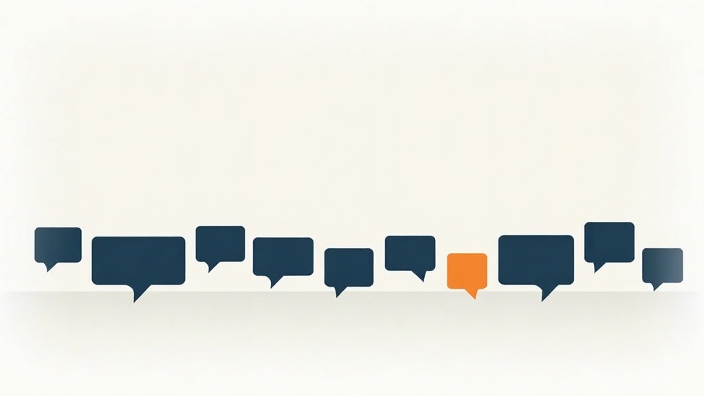 Many identical messages versus one distinct one, representing the AI sameness problem
