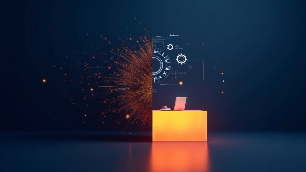 Hybrid model showing AI handling back-office tasks while loan officer handles client conversations