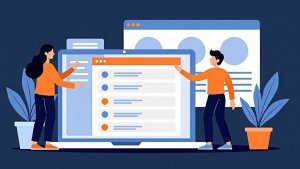 Text-free editorial illustration of loan officer prioritizing an orderly daily work queue around borrower and partner follow-up.