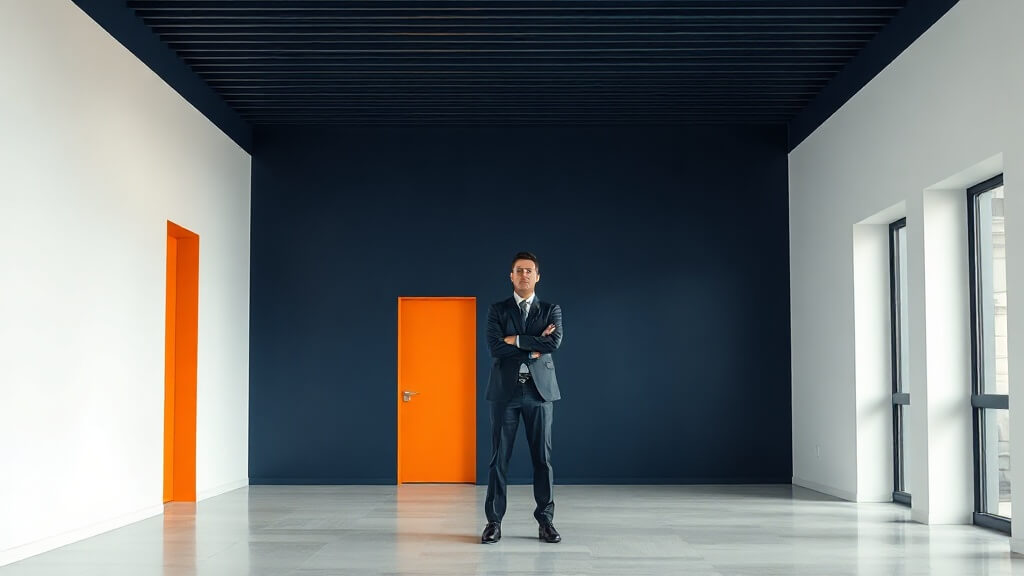 Text-free editorial illustration of a mortgage loan officer reviewing a stale pre-approval workflow and accountable next action.