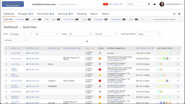 BNTouch campaign-step screen from the cited public campaign tutorial