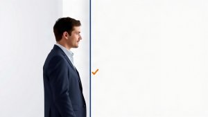 Text-free editorial illustration of a mortgage professional reviewing a daily workflow