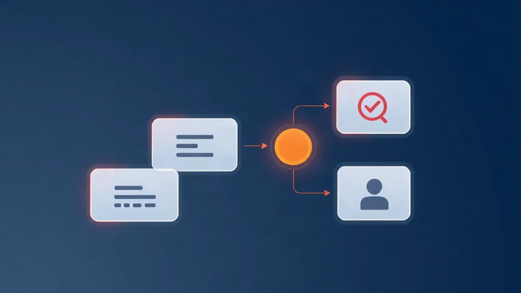 Editorial workflow illustration for a mortgage CRM video source library