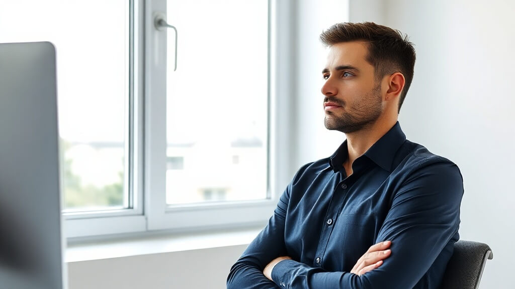 Loan officer reviewing a digital mortgage workflow in a bright office.
