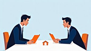 Text-free editorial illustration of loan officer resolving a customer expectation issue through a documented and accountable workflow.